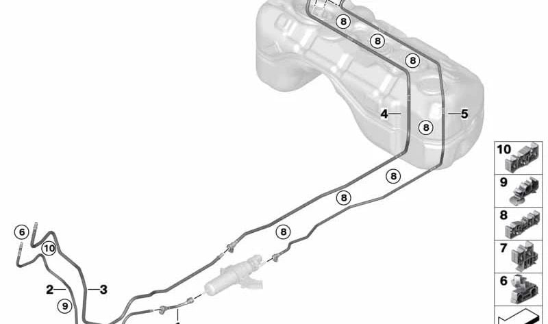 HINTER RETSERREISE FÜR BMW X3 G01, X4 G02 (OEM 16127404143). Original BMW