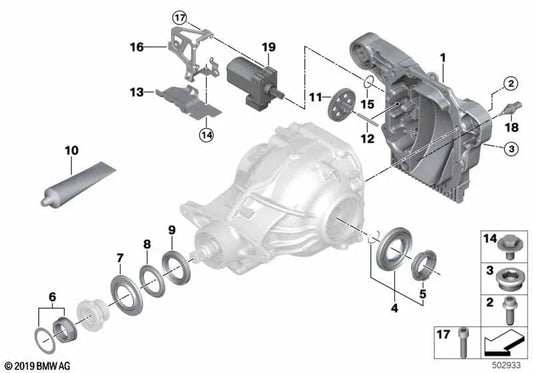 Transmission Cover for BMW F20, F21N 1 Series F22, F23 2 Series F30, F31, F34, G20 3 Series F33, G22 4 Series (OEM 33117586450). Original BMW
