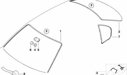 Tapa superior recubrimiento OEM 51318196166 para BMW E46. Original BMW.