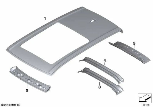 Windlauf supérieur pour BMW X5 E70, E70N (OEM 41117174371). BMW d'origine.