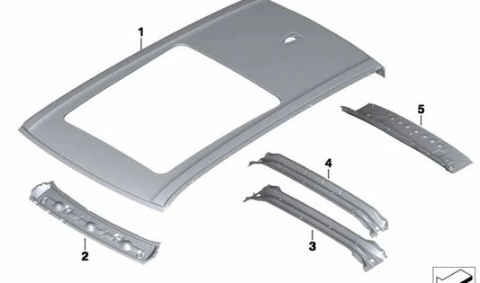 Moldura superior da janela traseira para BMW X6 E71, E72 (OEM 41007055084). BMW originais.