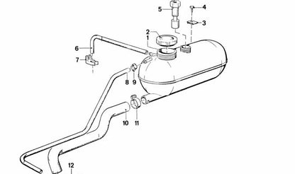 OEM -Kältemittelschlauch 1153128799 für BMW E12 und E28. Original BMW. Ideal für das Kühlsystem (Kühler, Expansionsablagerung). Originaler Ersatz für eine perfekte Einstellung.