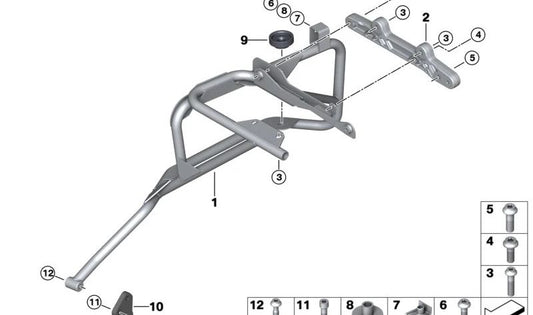 Portamaletas autoridades OEM 46547924158 para motos BMW C600 Sport (C07). Original BMW Motorrad.