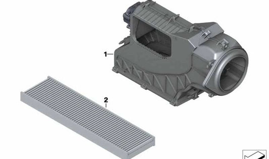 Caja microfiltro OEM 64113422676 para MINI R56, R55 Clubman, R57 Cabrio, R58 Coupé, R59 Roadster, R60 Countryman, R61 Paceman. Original MINI.