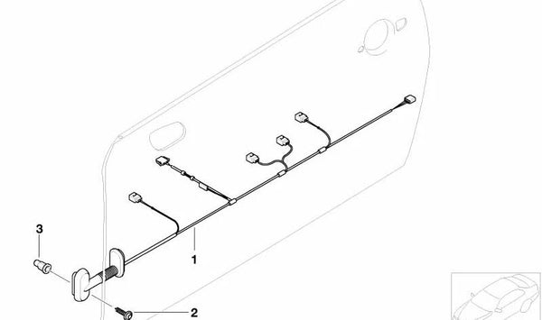 Mazo de cables puerta derecha OEM 61126975078 para MINI R50, R52, R53 Cabrio… y más. Original MINI.