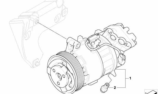 Luftkompressor für BMW 1 E81 -Serie, E82, E87N, E88, Serie 3 E90, E91, E92, E93 (OEM 64529182794). Original BMW