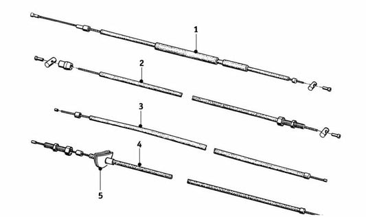 Cable del acelerador OEM 13212072355 para BMW E30, E34, E24, E32. Compatible con motores M20 y M30. Pieza original BMW.