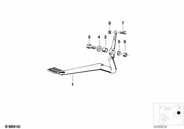 Palanca de freno para BMW varios modelos/series (OEM 35211241952). Original BMW.