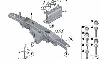 Câble de masse OEM 33346785460 pour BMW F07, F10, F11, F06, F12, F13, F01, F02. BMW d'origine.