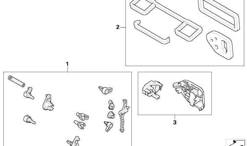 Kit de pequenas peças e volume de climatizador OEM 64116927611 para BMW Z4 E85 e E86 (todos os modelos compatíveis). BMW original.