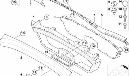 Omperto Innenbeschichtung OEM 51498400141 für BMW Z3 E36 (CK31, CK41, CK51, CK53, CK61, CK63, CK71, CK71, CK73, CK81, CK83). Original BMW Stück.