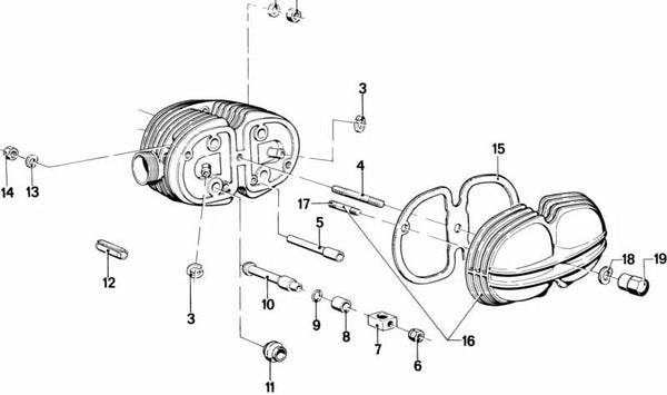 Guía de balancines OEM 11121261773 para BMW (Modelos compatibles: E30, E34, E28, E21, E23, E32, E24, E12, Z1). Original BMW.