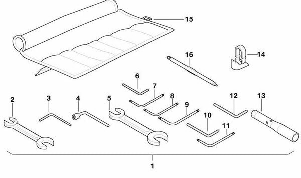 Llave Torx para tornillo codificado OEM 71117697648 para motos BMW F650GS, G650GS, R1100S, R1200C… y más. Original BMW Motorrad.