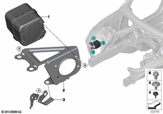 Halter VSG para BMW F15 (OEM 65159290206). BMW original