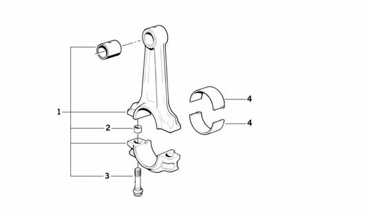 Casquillo del Cojinete de Biela para BMW (OEM 11241417242). Original BMW
