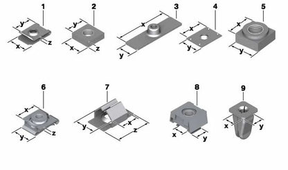 Tuerca de fijación M6 OEM 41117064480 para BMW E81, E82, E87, E88, F20, F21, F22, F23, F30, F31, F32, F33, F36, F10, F11, G20, G30, G01, G05, G07 y más. Original BMW.