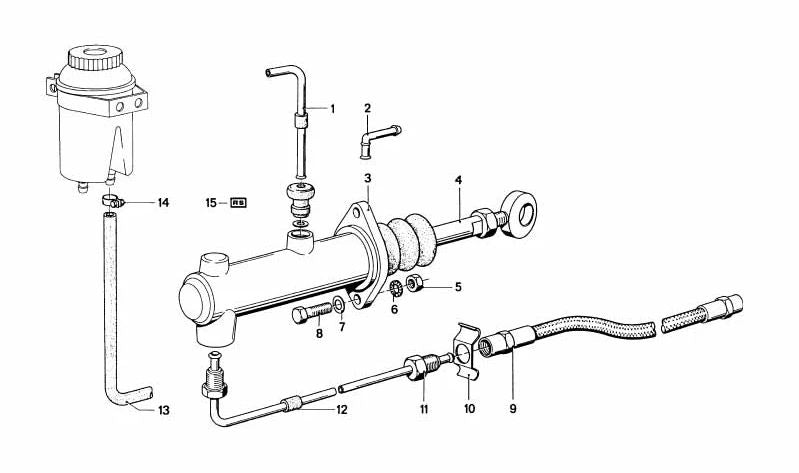 Cilindro Maestro del Embrague para varios modelos de BMW (OEM 21521100386). Original BMW