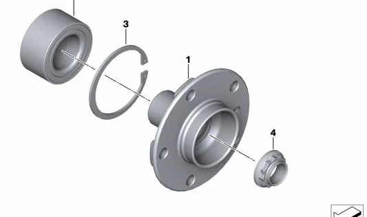 Brida trasera del árbol de transmisión OEM 33416867265 para BMW F32, F33, F36 (418d, 418i con motor B47U o B38M, cambio manual o automático). Original BMW.