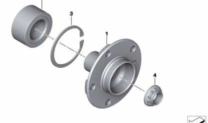 Rodamiento de bolas angular OEM 33416762317 para BMW E81, E82, E87, E88, E30, E36, E46, E90, E91, E92, E93, Z1, Z3, E85, E86, E89. Original BMW.