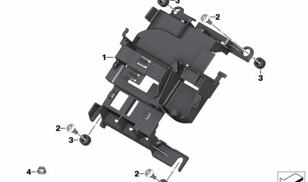 Soporte del mecanismo de mando OEM 61358404132 para motos BMW F900R, F900XR. Original BMW Motorrad.