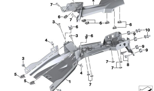 Tampa OEM 4628396362 para BMW F 900 R, F 900 R A2, F 900 XR, F 900 XR A2. BMW Motorrad original.