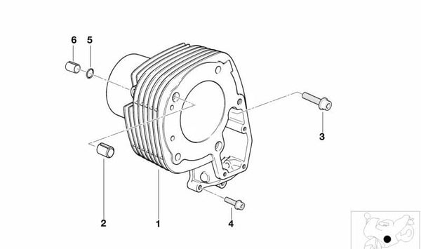 Tornillo cilíndrico con recubrimiento OEM 11117658018 para motos BMW R 850 GS, R 1150 GS, R 1100 R, R 1150 RT... y más. Original BMW Motorrad.