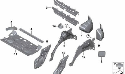 Aislante acústico maletero OEM 51477315322 para BMW X5 F15 y F85. Pieza original BMW.