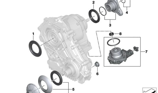 Gioco del modulo del momento longitudinale per BMW G42, G20N, G21N, G28N, G80, G81, G22, G23, G26, G82, G83, F90N, G60, G70, F97N, G01N, F98N, G02N, F95N, G05, G18, G18, G18, G18, F96, G06, G07N, G09 (OEM 27605A1F8A0). BMW originale