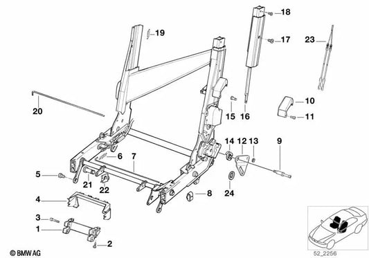Support for BMW E31 8 Series (OEM 52108128519). Genuine BMW
