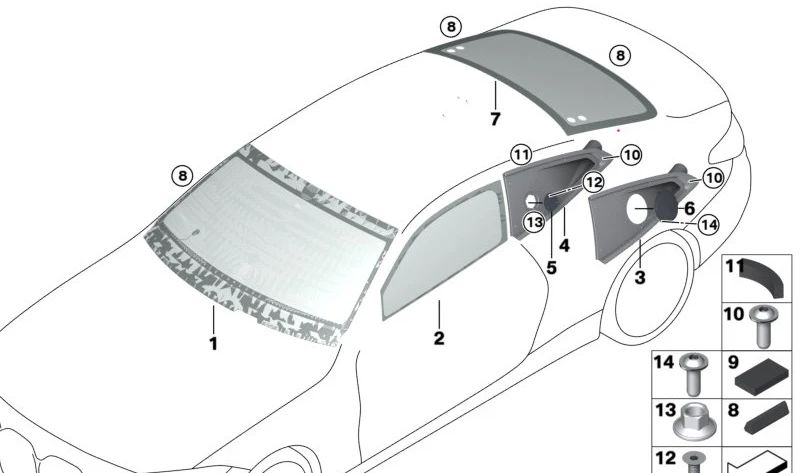 Tope de puerta OEM 51317465724 para BMW F20, F21, F22, F23, F87, i3 (I01). Original BMW.