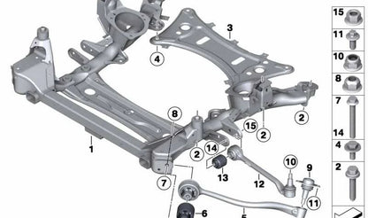 Rótula de suspensión delantera OEM 31106787665 para BMW F25 y F26 (X3, X4) sDrive18d, sDrive20i. Original BMW.