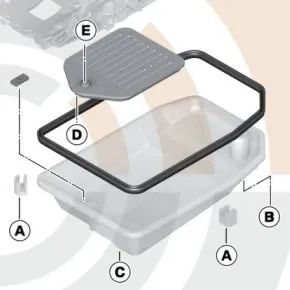 Kit de Filtro de Aceite para BMW E39, E38 (OEM 24152333919). Original BMW