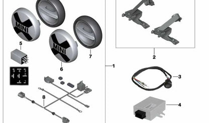 Luz de carretera OEM 63120420300 para MINI R56, F56, Clubman R55, Cabrio R57, Countryman R60... y más. Original MINI.