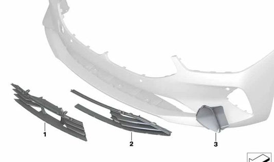 Molder Embels left OEM 51117465425 for BMW G14, G15. Original BMW.