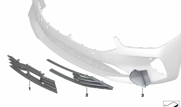 Moldura embellecedora izquierda OEM 51117465425 para BMW G14, G15. Original BMW.