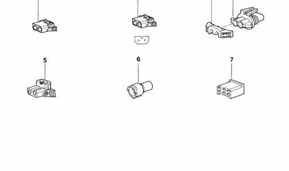 Conector de plugue preto OEM 61131378416 para BMW E36, E34, E24, E32. BMW original.