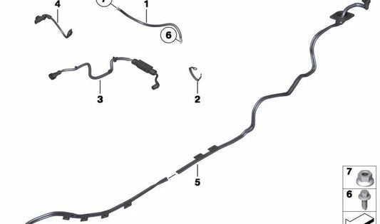 Hochspannungsverkabelung OEM 61129202311 für BMW F04. Original BMW.