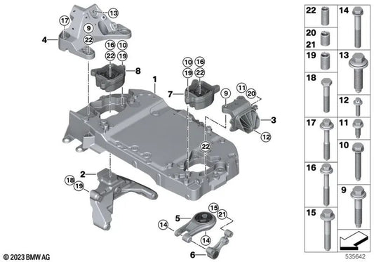 Suporte de elevação para BMW U11, U12 (OEM 22119796435). BMW originais.