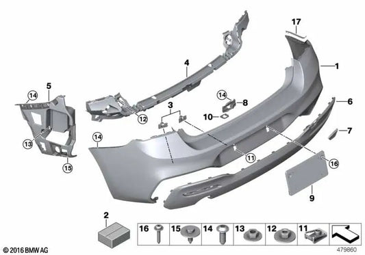Proteção lateral esquerda para BMW F20, F21, F22, F23 (OEM 51127400289). BMW original