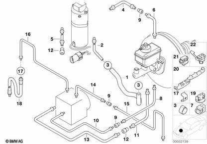 BMW E39 Tubo (OEM 34516755324). BMW original