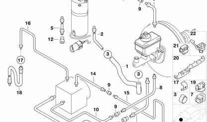 Tubo de freno OEM 34326755301 para BMW E39. Original BMW.