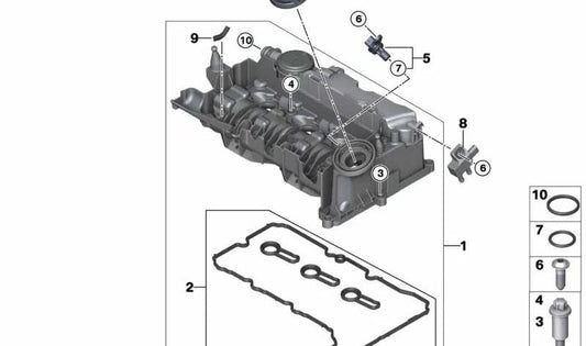 Juego de juntas tapa de culata OEM 11128473264 para MINI F56, F55, F57, Clubman F54, Countryman F60… y más. Original MINI.
