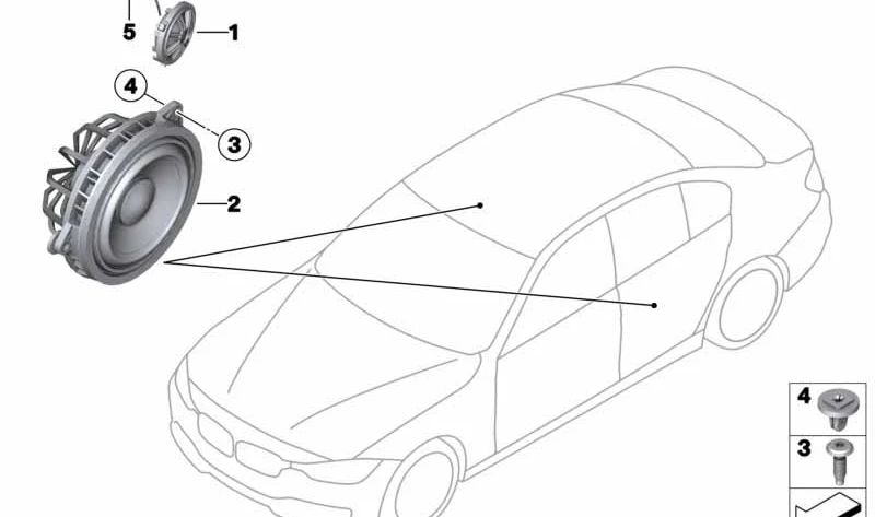 Speaker adapter cable for BMW F30, F31, F35, F80, G20, G21, G28, G80, F36, G26 (OEM 65139353981). Genuine BMW