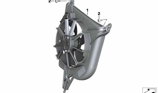 Ventilador OEM 17428356815 para motos BMW S 1000 R, S 1000 RR, M 1000 RR, M 1000 R, M 1000 XR. Original BMW Motorrad.
