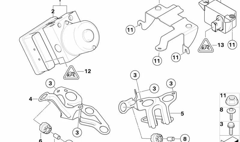 Conector eléctrico de 47 pines OEM 61136954574 para BMW {E81, E82, E87, E87N, E88, E46, E90, E90N, E91, E91N, E92, E92N, E93, E93N, E60, E60N, E61N, E63, E63N, E64, E64N, E70, E70N, E71, E72, E85, E86} y MINI {R50, R52, R53}. Original BMW y MINI.