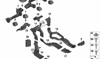 Chromada ha lasciato Videwell OEM 64229340459 per mini F54 {Cooper JZ31, JZ32, LN31, LN32, LN41, LN42, LN61, LV31, LV32, XJ31}. Mini originale.