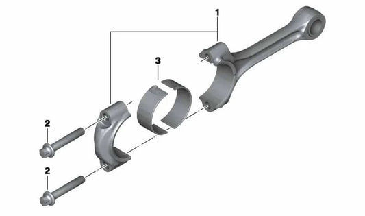 Semicojinete lado tapa rojo OEM 11247710917 para BMW Motorrad K29 R1200S, HP2 Sport. Original BMW Motorrad.
