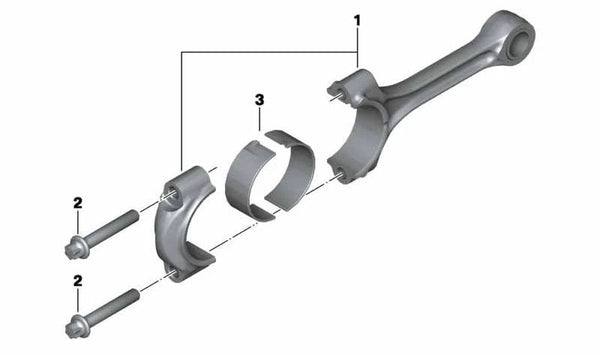 Juego de bielas OEM 11247710480 para BMW Motorrad HP2 Sport (RK29). Compatible con modelos fabricados entre 2008 y 2010. Producto original BMW Motorrad.