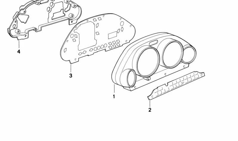 Tapa embellecedora cuadro instrumentos OEM 62112297022 para BMW Z1 y E30. Original BMW.