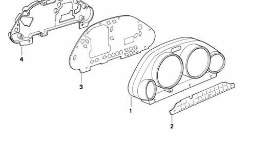 Tapa embellecedora cuadro instrumentos OEM 62112297022 para BMW Z1 y E30. Original BMW.